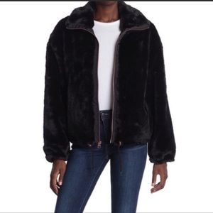 NWT Lucky Brand Faux Fur Bomber Jacket